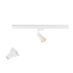 3-phase spot PURI 2.0 CONE 3PH SET  set of 1, with lamp socket GU10 IP20, white dimmable
