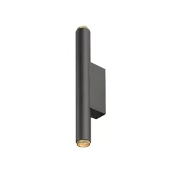 wall luminaire GRIP! S WL PHASE UP/DOWN 2 flames, rigid, direct / indirect IP20, gold, black dimmable