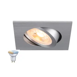 recessed spotlight NEW TRIA® 68 SMART SET GU10 TW square, set of 1, tunable white GU10 IP20, aluminium dimmable