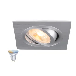 recessed spotlight NEW TRIA® 75 SMART SET GU10 TW square, set of 1, tunable white GU10 IP20, aluminium dimmable