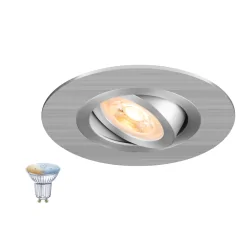 recessed spotlight NEW TRIA® 75 XL SMART SET GU10 TW round, tunable white GU10 IP20, aluminium dimmable