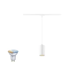 1-phase pendant luminaire ASTO TUBE SMART SET 1PH PD GU10 TW set of 1, tunable white, ZigBee controllable