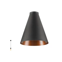 pendant luminaire LALU® SMART SET PD E27 RGBW set of 1, RGBW, with lamp socket E27 IP20, bronze, black matt dimmable