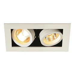 Ceiling recessed spot KADUX 2 GU10 Downlight, 2xGU10, 230V, Clip springs, white
