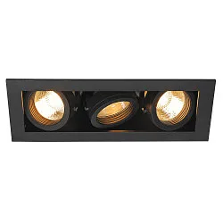 Ceiling recessed spot KADUX 3 GU10 Downlight, 3xGU10, 230V, Clip springs, black
