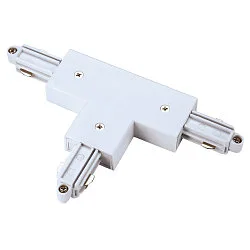 T-Connector 1 for 1-Phase High Voltage track, mount version, protective conductor links, white