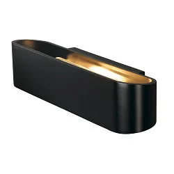 Wall luminaire OSSA R7s 300, oval, R7s 118mm, max. 120W, up/down, black