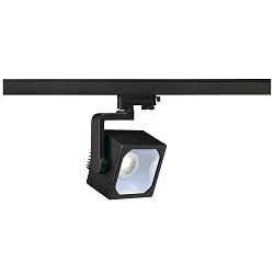 LED 3-Phase Spot EURO CUBE, 28,5W, 4000K, 60°, incl. 3-Phase-adaptor, black