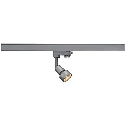 Spotlight PURI Lampenkopf, GU10, max. 50W, incl. 3-Phase adapter, silver-grey