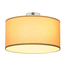 Ceiling luminaire SOPRANA CL-1 canopy chrome, acrylic glass satined / shade beige