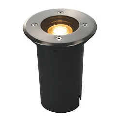 LED Floor recessed spot SOLASTO, GU10, round, stainless steel 304, 6W, IP67