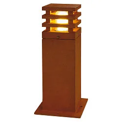 Outdoor Floorlamp RUSTY SQUARE 40, IP55, 40 x 12 x 12cm, E27 TC-DSE, FeCSi steel rust color
