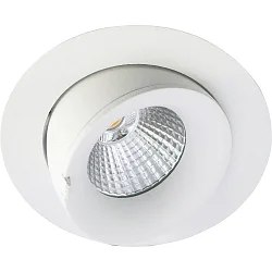 recessed luminaire VELIA LARGE TILT IP44, white matt dimmable 11W 740lm 3000K