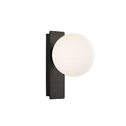 wall luminaire KIN 16/8169 IP20, opal, black
