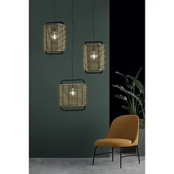 pendant luminaire CORDA 50 E27 IP20, sand coloured 