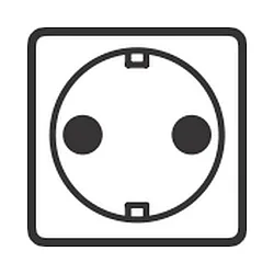 socket F-TYPE GERMAN (NO 4417 /-19) with cover, german version, grey