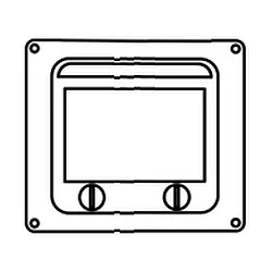 top-hat rail module NO 4417 /-19 4-fold, with cover, grey