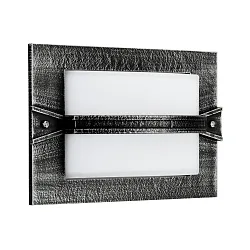 Outdoor Wall and Ceiling lumianire Type No. 6263, square, 1 crossbar, IP44, E27 QA55 max. 57W,cast alu glass, black-silver