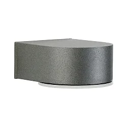 Outdoor LED Wall luminaire Type No. 0233, IP44, 230V AC/DC, 3W 3000K 330lm, cast alu / safety glass satined, anthracite