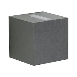 LED Outdoor Wall spot Type No. 2370 - 2-sided, tight/tight, square, IP44, 230V AC/DC, 2x 3W 3000K 330lm, anthracite