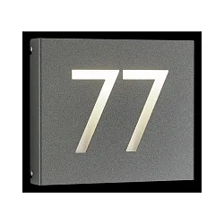 illuminated house number TYPE NO 6004 1-digit, 2-digits IP44