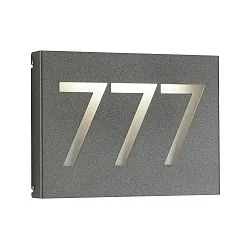 illuminated house number TYPE NO 6005 3-digits IP44