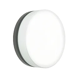 Outdoor LED Wall and Ceiling luminaire Type No. 6308, IP65, Ø 25cm, 24W 3000K 2400lm, anthracite / glass opal