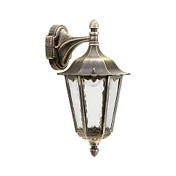 Outdoor Wall luminaire Country style Type No. 1819, hanging with wall bracket, IP23, E27 QA55 57W, brown brass