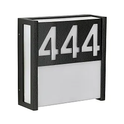 House number cover 32 for LED Outdoor Wall luminiare Type No. 6401 (ALB-626401), individually lasered, black
