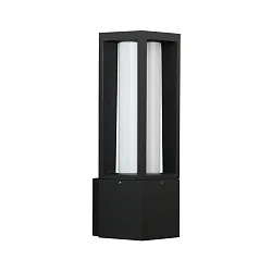 Outdoor Wall luminaire Type No. 0213, IP44, E27 max. 20W (LED), cast alu / Opal glass, black matt