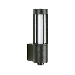 Outdoor Wall luminaire Type No. 0215 with motion sensor (Type No. 0221), IP44, E27 max. 20W, cast alu / glass, black matt