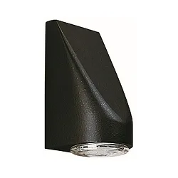 LED Outdoor Wall luminaire Type No. 0671, IP43, 230V AC/DC, 4.5W 3000K 330lm, cast alu / bubble glass clear, black matt