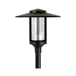 Outdoor LED Mast light Type No. 0808, Pitched roof with skylight, 1 flame, 52W 3000K 4150lm, black / clear