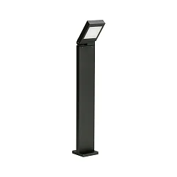 LED Bollard light Type No. 2296, IP44, height 90cm, 14W 3000K 1400lm, swiveling 90° stepless, cast alu / glass, black matt