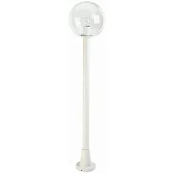 Path light Type No. 2053, Ø 25cm, height 125cm, IP44, E27 A65 max.150W, ball clear, white