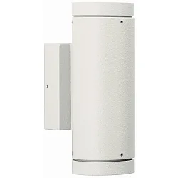 Outdoor Wall spot Type No. 2198 - 2-sided, IP44, 2x GU10 PAR16 max. 50W, rigid, cast alu / borosilicate glass, white matt