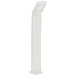 LED Bollard light Type No. 2296, IP44, 90cm, 14W 3000K 1400lm, swiveling 90° stepless, cast alu / opal glass, white matt
