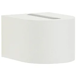 LED Outdoor Wall spot Type No. 2338 - 2-sided, tight/tight, round, IP44, 230V AC/DC,6W 3000K 660lm, lens clear, white