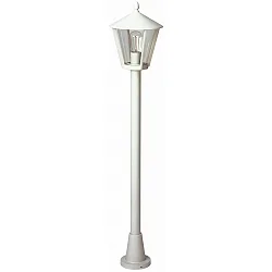 Path light Country style modern Type No. 4129, IP44, 135.5cm, E27 QA55 max. 57W, cast alu / acrylic glass clear, white matt