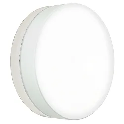 Outdoor LED Wall and Ceiling luminaire Type No. 6308, IP65, Ø 25cm, 24W 3000K 2400lm, white matt / glass opal