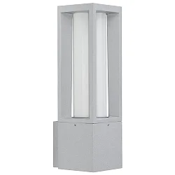 Outdoor Wall luminaire Type No. 0213, IP44, E27 max. 20W (LED), cast alu / opal glass, silver matt