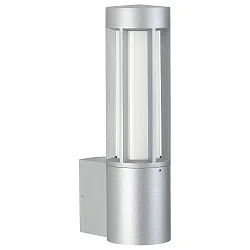 Outdoor Wall luminaire Type No. 0215 + Downlight (Type No. 0223), E27 max. 20W + GU10 PAR16 50W, cast alu, silver matt