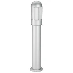Bollard light Type No. 2015, IP44, height 83.5cm, E27 QA55 max. 57W, cast alu / opal glass, silver matt