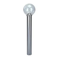 Bollard light Type No. 2261 with ball shade Ø 20cm, 90cm, IP44, E27 QA55 max. 57W, stainless steel polished / glass clear