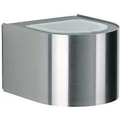 LED Outdoor Wall spot Type No. 2337 - 2-sided, wide/wide, round, IP44, 2x 3W 3000K 330lm, rigid, stainless steel, clear