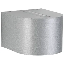 LED Outdoor Wall spot Type No. 2339 - 2-sided, tight/wide, round, IP44, 230V AC/DC, 6W 3000K 660lm, silver