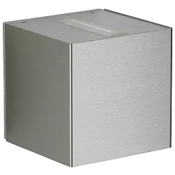 LED Outdoor Wall spot Type No. 2374 - 2-sided, tight/wide, cube, IP44, 2x 3W 3000K 330lm, rigid, stainless steel