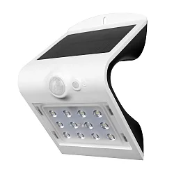 Blulaxa® LED Solar Outdoor Wall luminaire, IP65, 1.5W 3000K 220lm 120°, incl. accumulator, incl. PIR sensor, dimmable, white