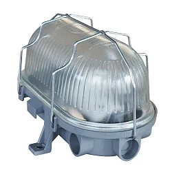damp-proof luminaire BASIS oval E27 IP44, grey