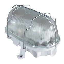 damp-proof luminaire BASIS oval E27 IP44, white